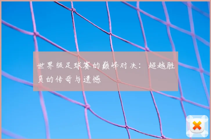 世界级足球赛的巅峰对决:超越胜负的传奇与遗憾